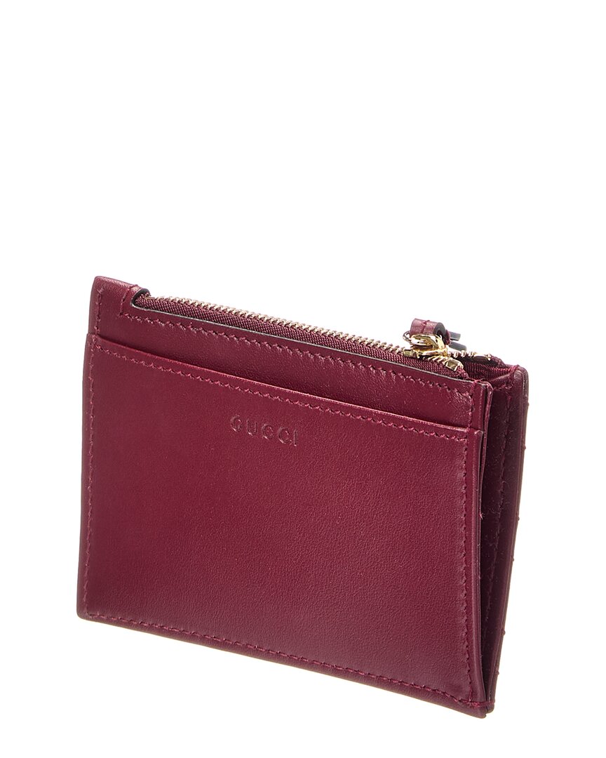 Gucci Gg Marmont Zip Leather Key Pouch