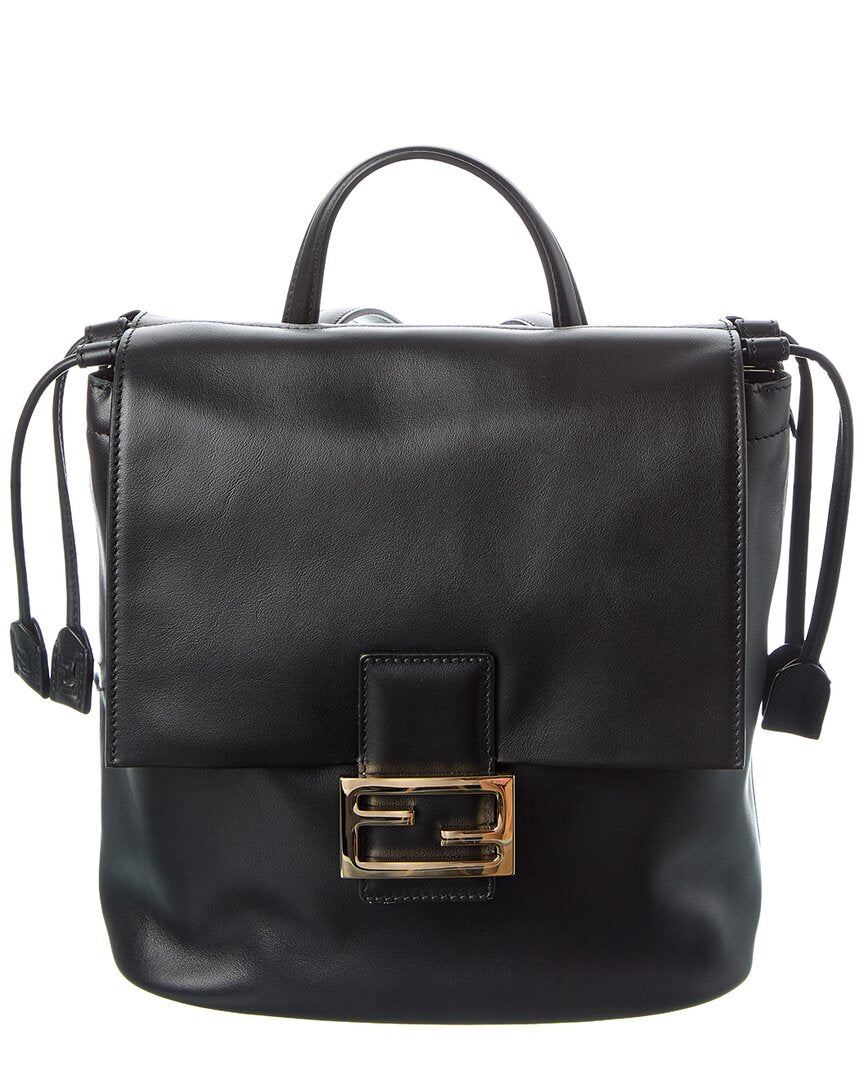Fendi Handbag Backpack 2 Leather Black