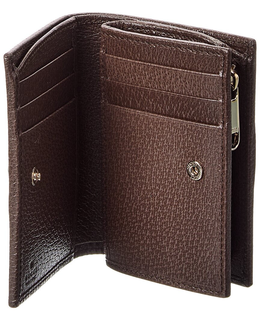 Gucci Ophidia Small Gg Supreme Canvas & Leather Card Case