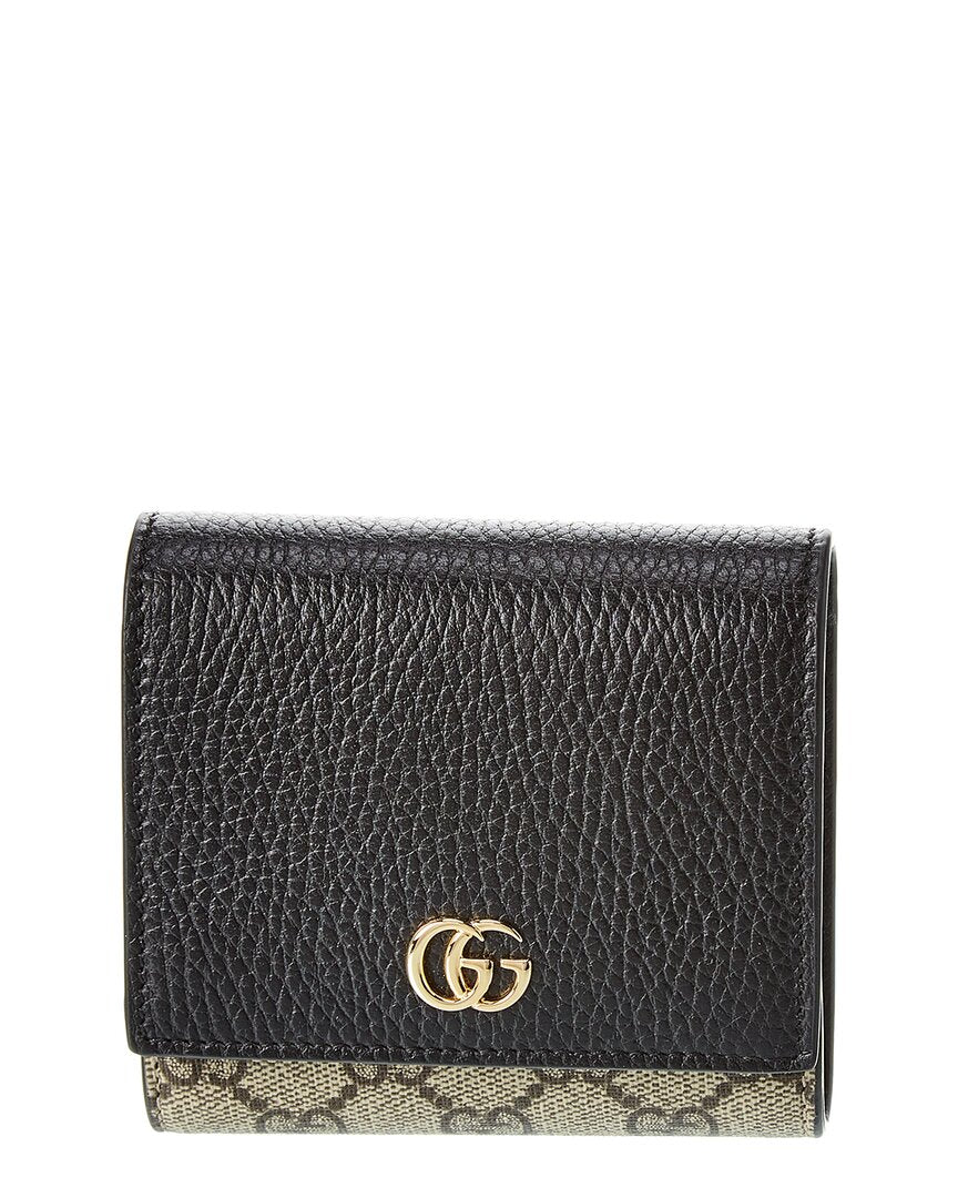 Gucci Gg Marmont Medium Gg Supreme Canvas & Leather Coin Purse