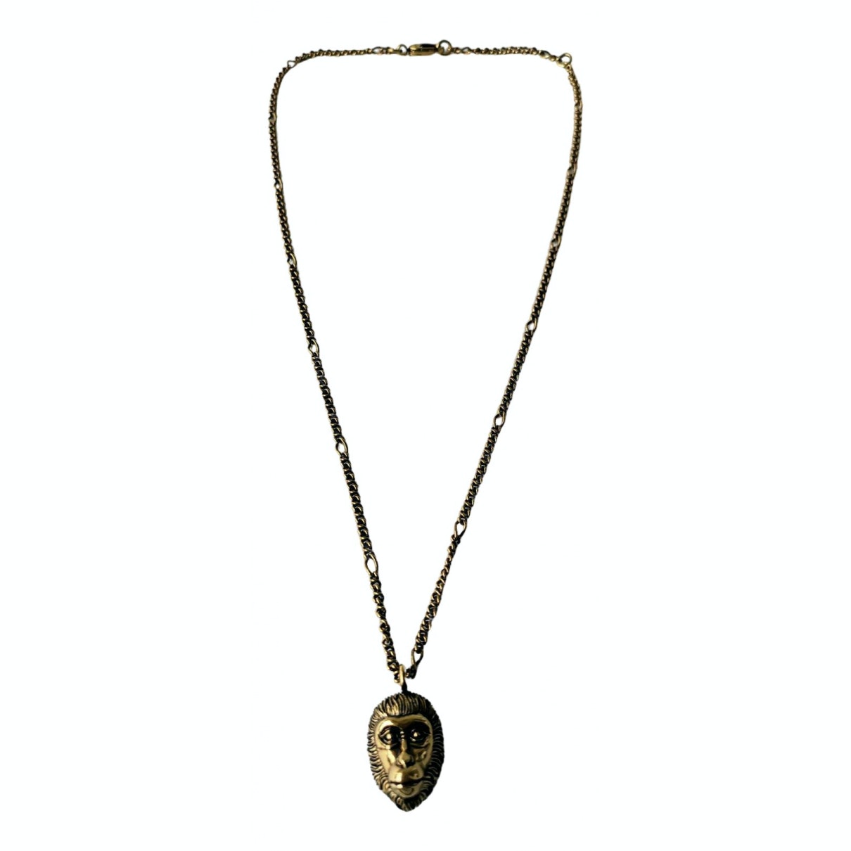 Gucci gold metal long necklaces