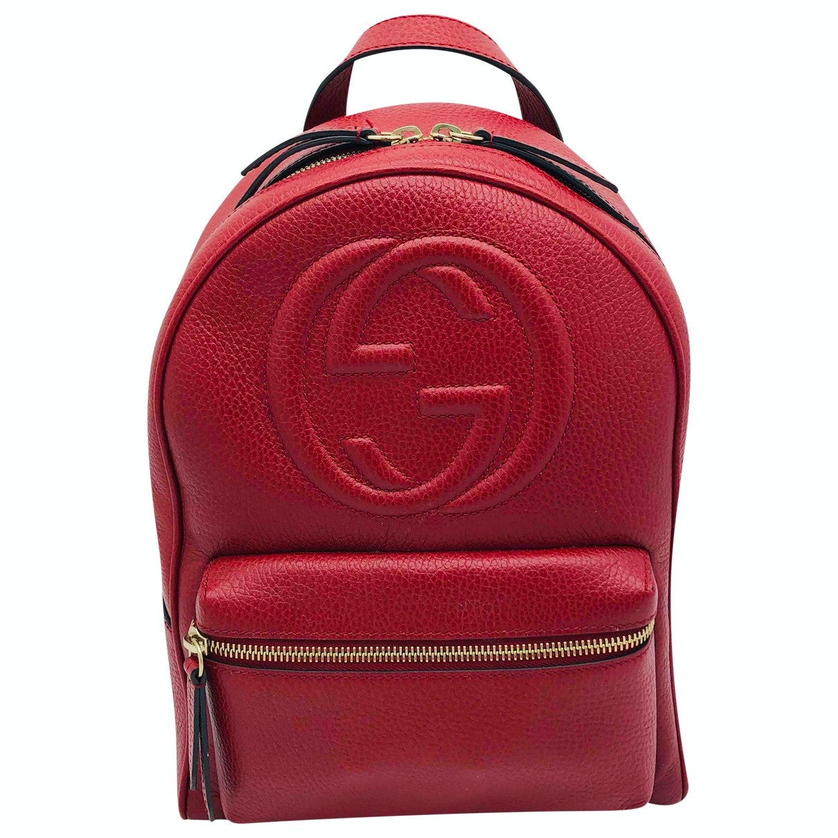 Gucci soho red leather backpacks