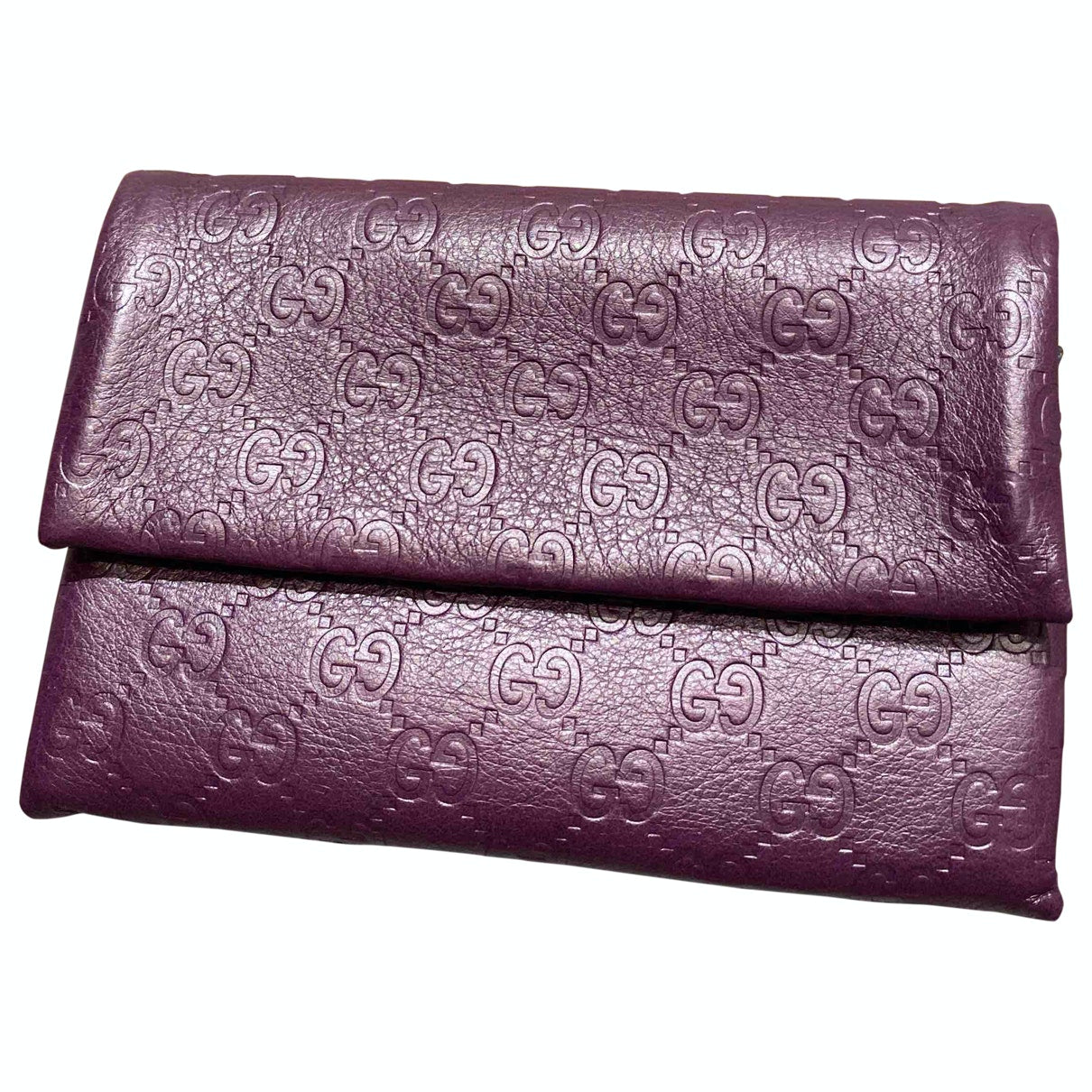 Gucci purple leather travel bag