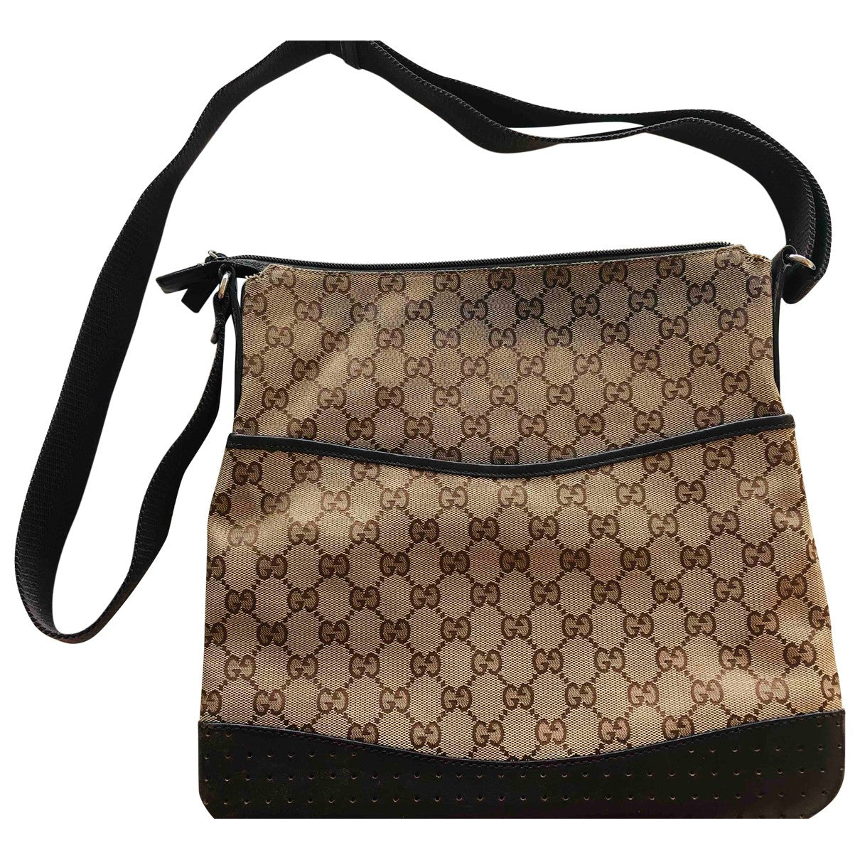 Gucci brown cloth handbag