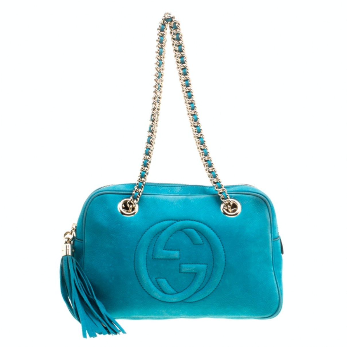Gucci soho blue leather handbag