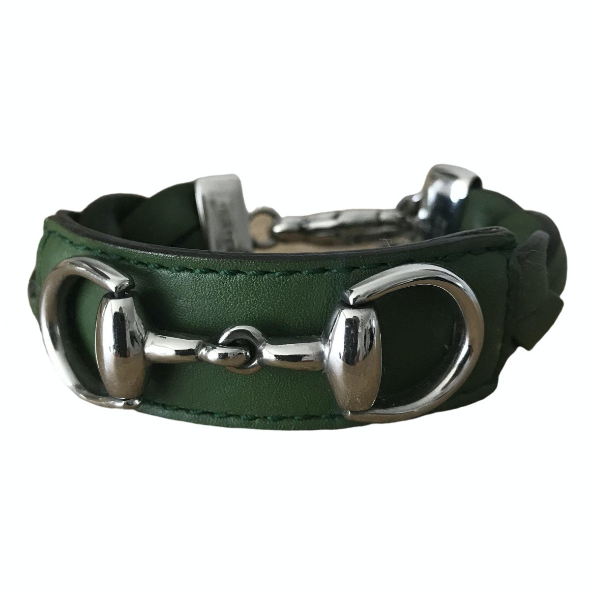 Gucci green leather bracelets
