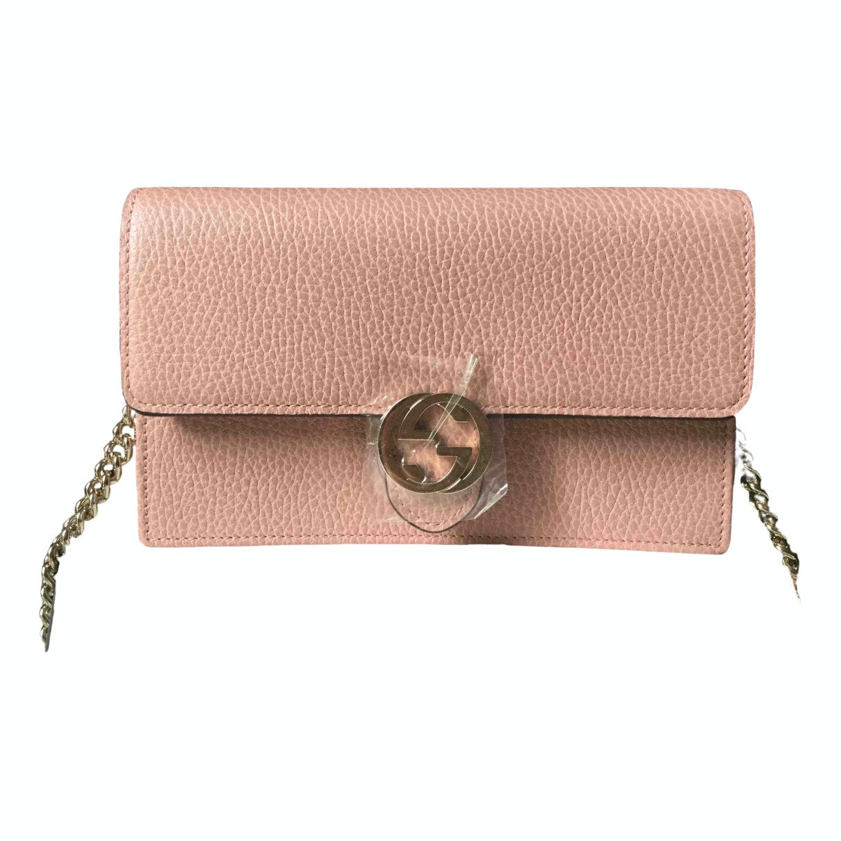 Gucci interlocking pink leather handbag