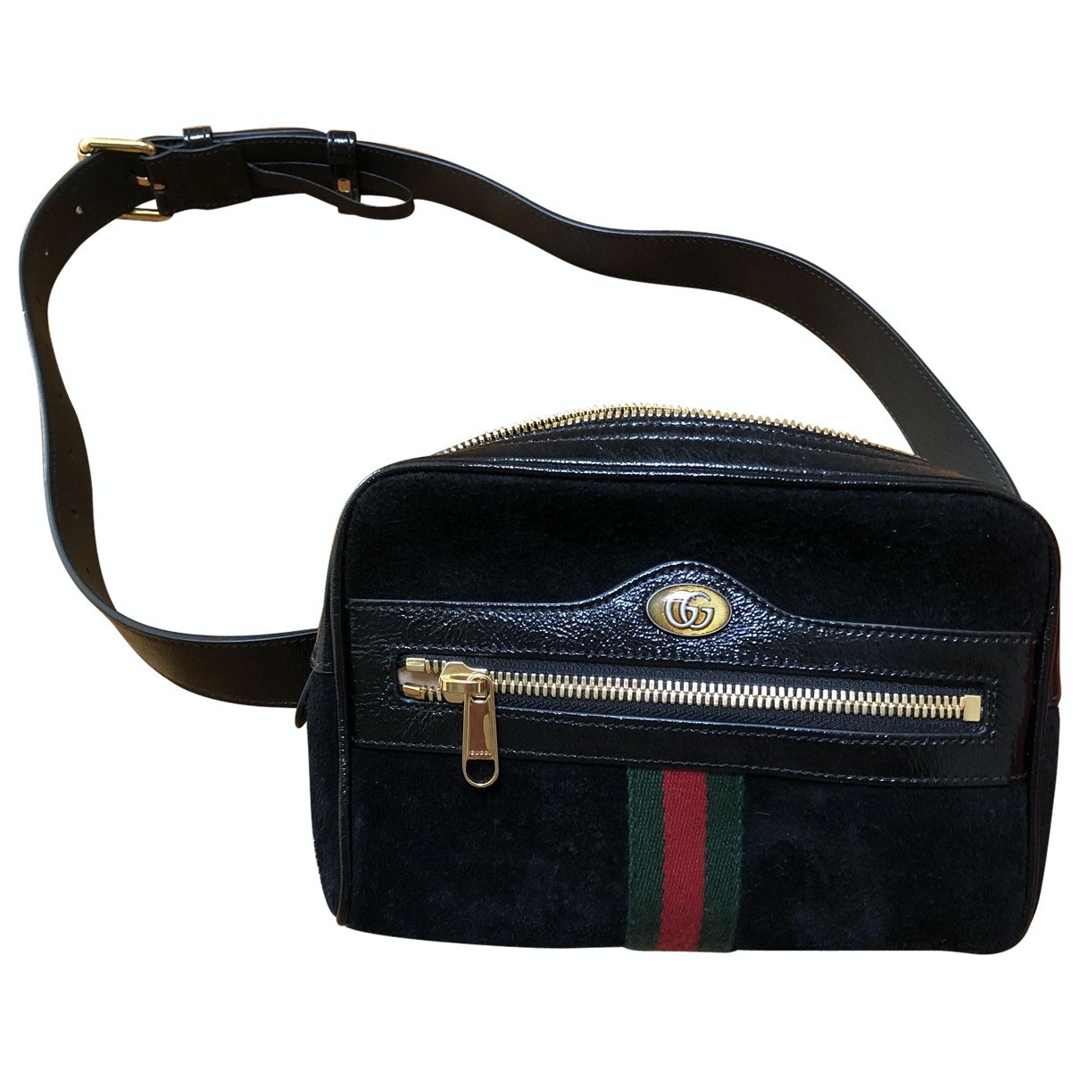 Gucci ophidia black suede handbag