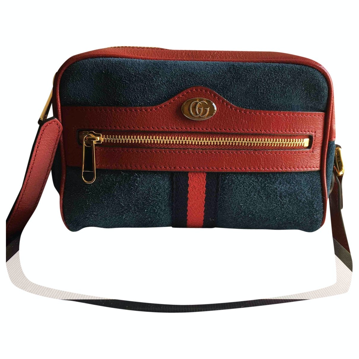 Gucci ophidia blue suede handbag