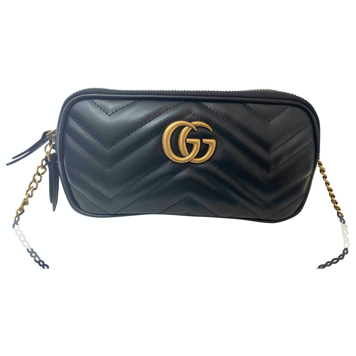Gucci marmont black leather handbag