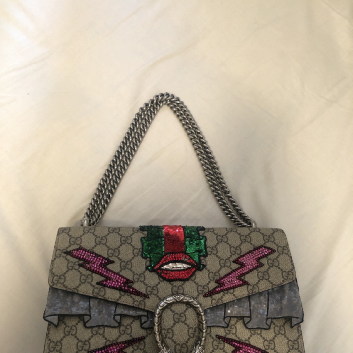 Gucci dionysus beige cloth handbag