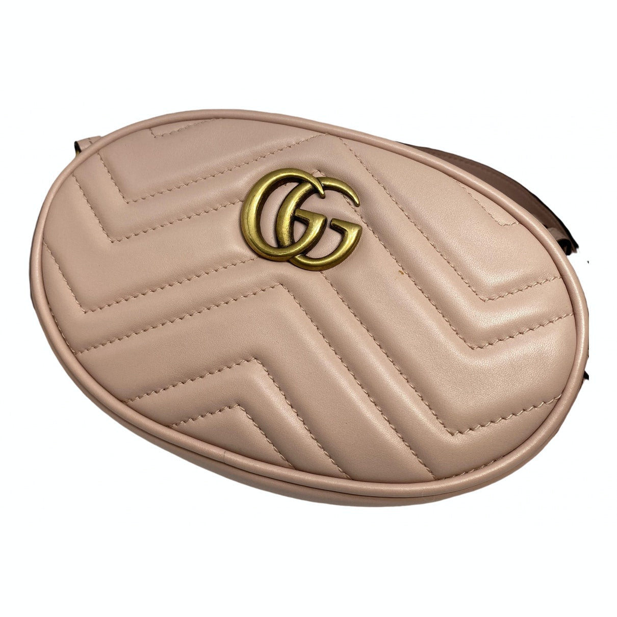 Gucci marmont pink leather clutch bag