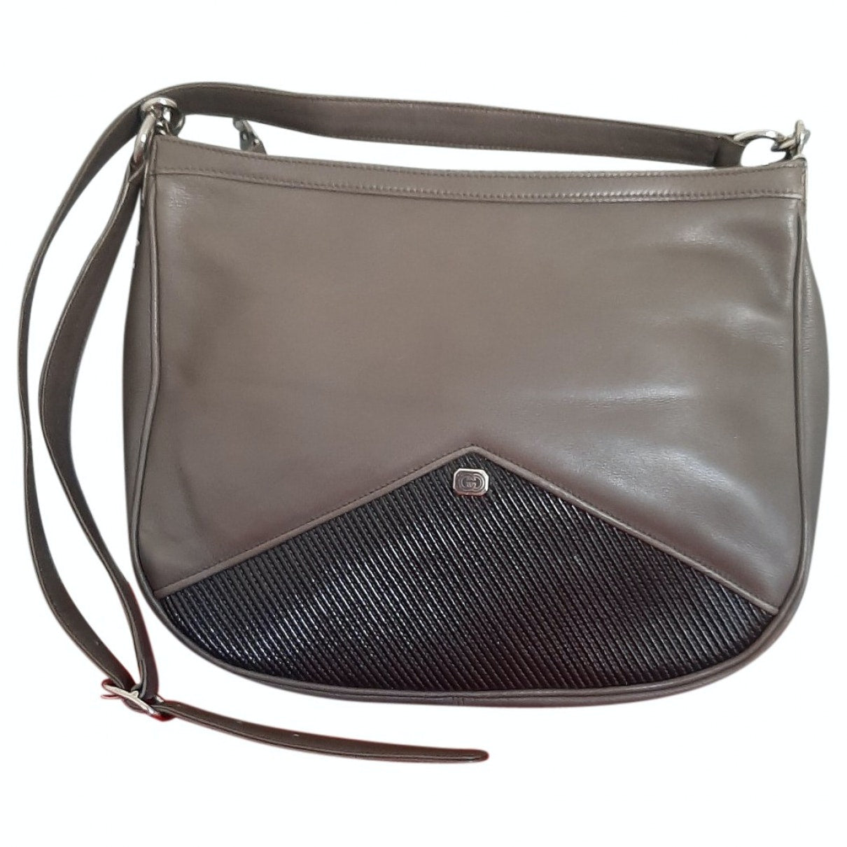 Gucci grey leather handbag
