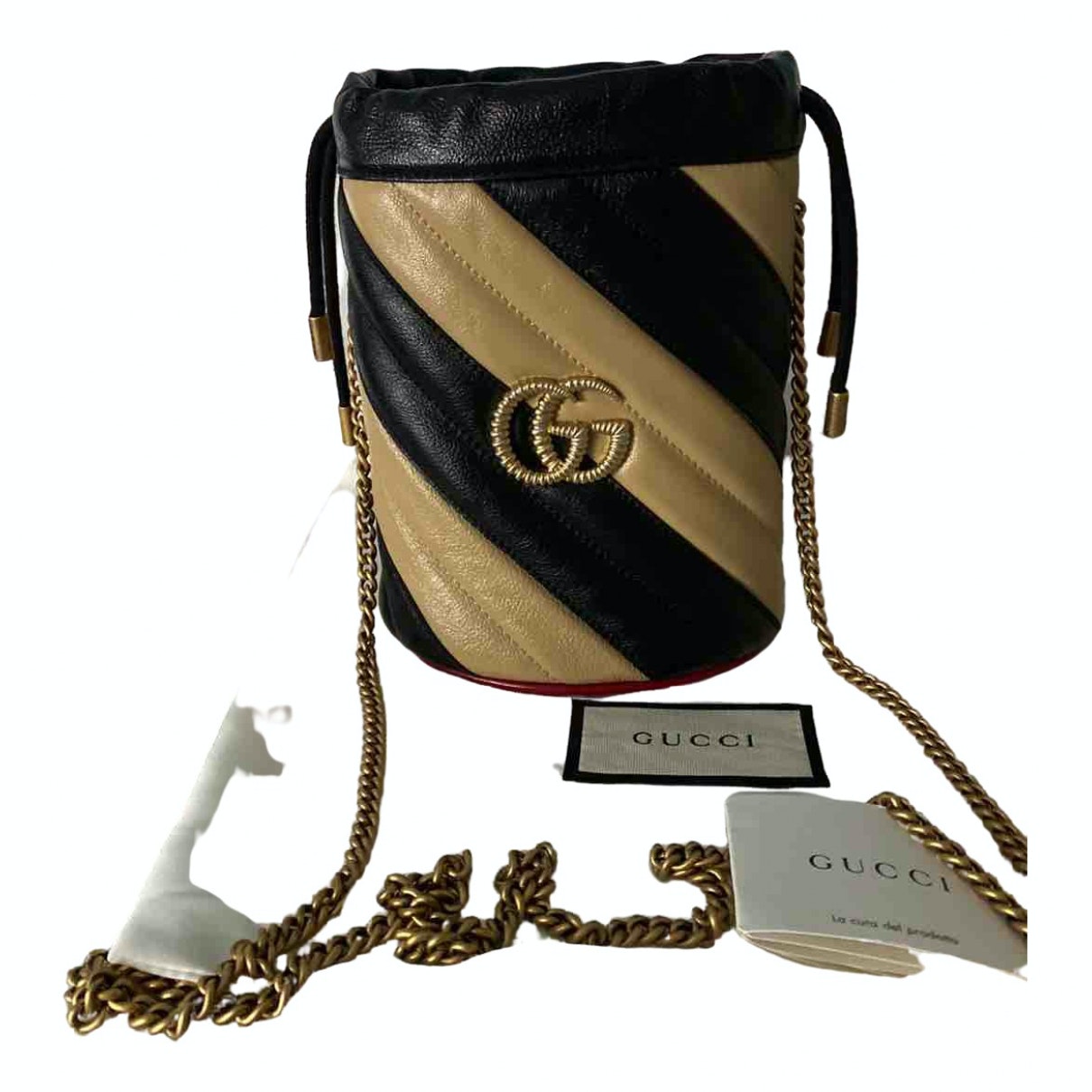 Gucci beige leather handbag