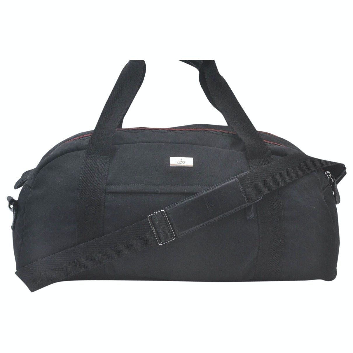 Gucci black cloth travel bag