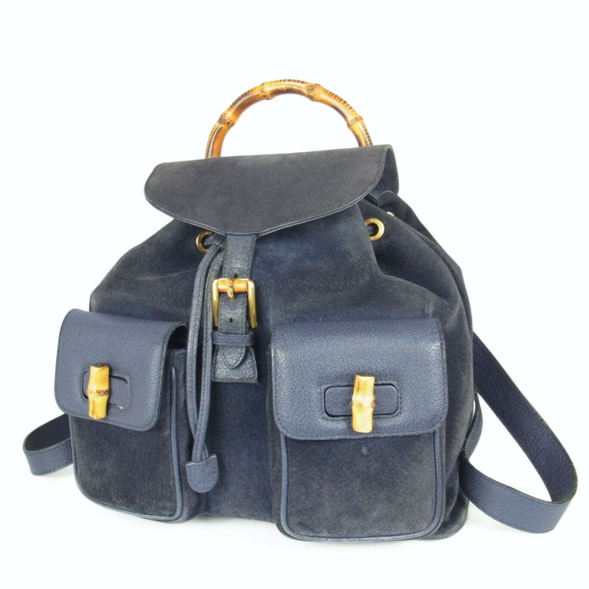 Gucci black leather backpacks