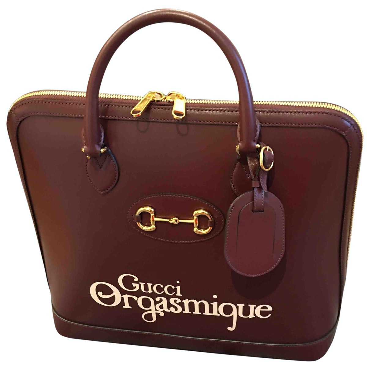 Gucci 1955 burgundy leather handbag