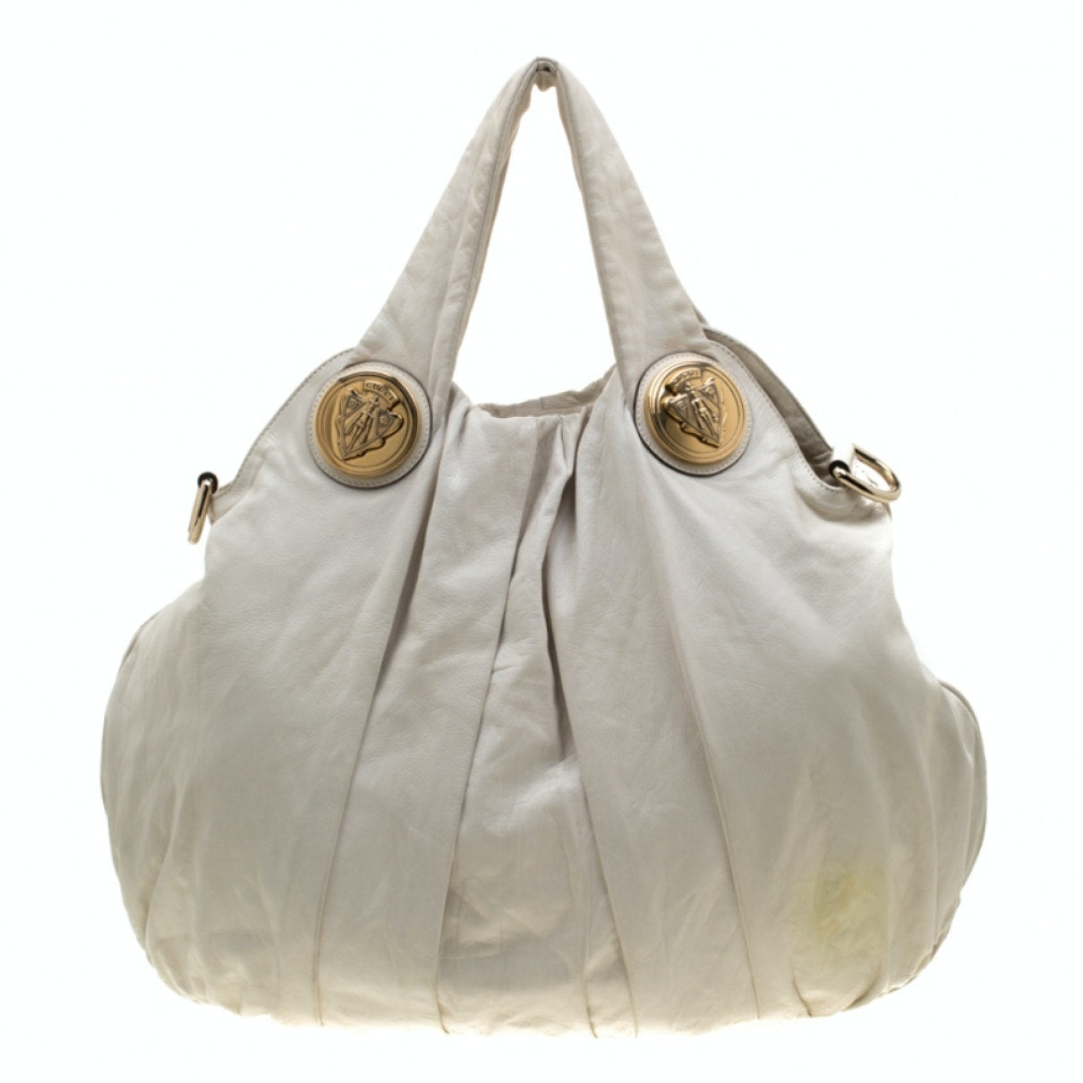Gucci white leather handbag