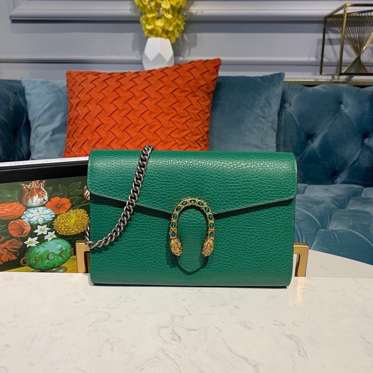 gg Dionysus Emerald Metal-Free Tanned Green Mini Chain Mini Bag Beaunoirrbeaunoirr Caogx