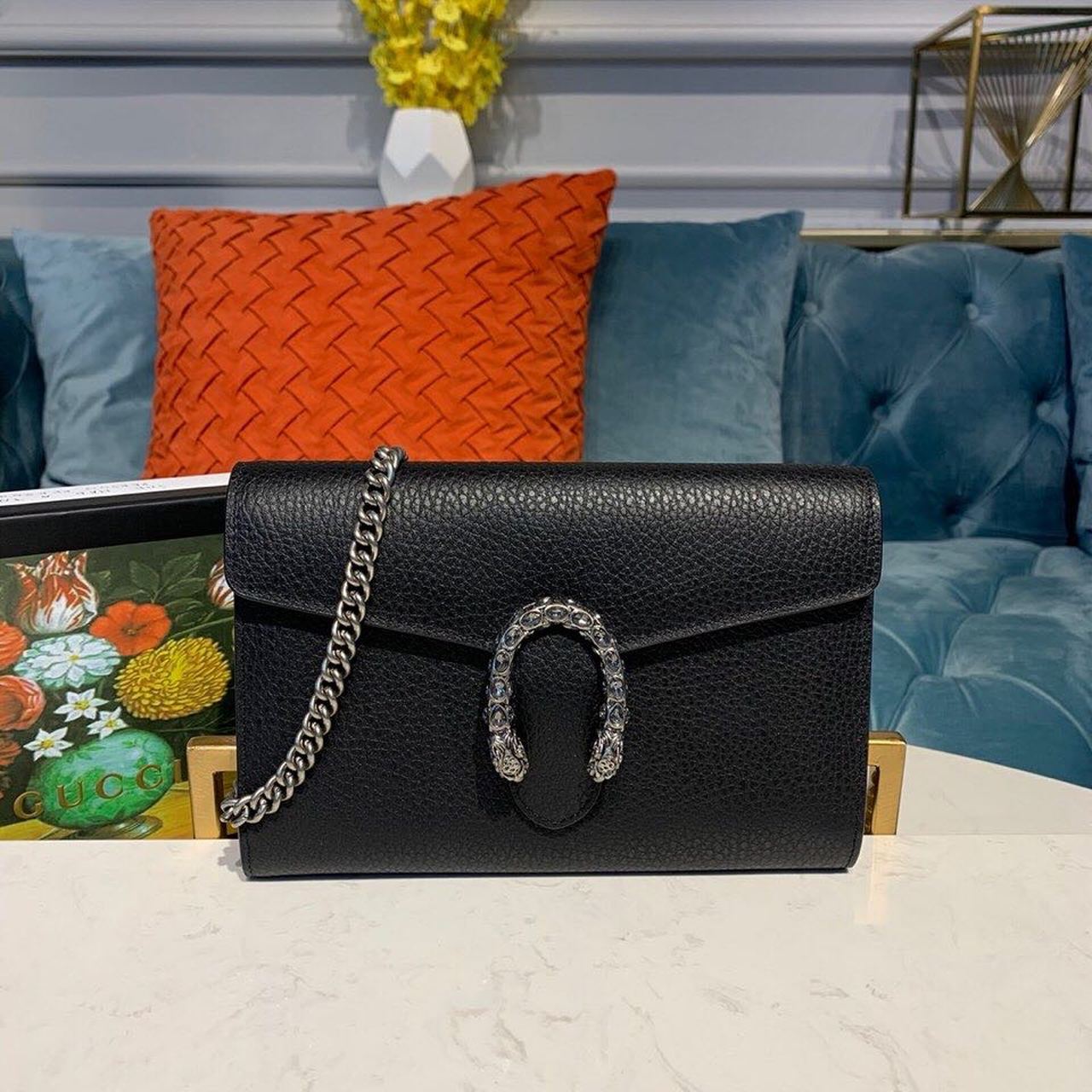 gg Dionysus Metal-Free Tanned 8in Black Mini Chain Mini Bag Beaunoirrbeaunoirr Caogn