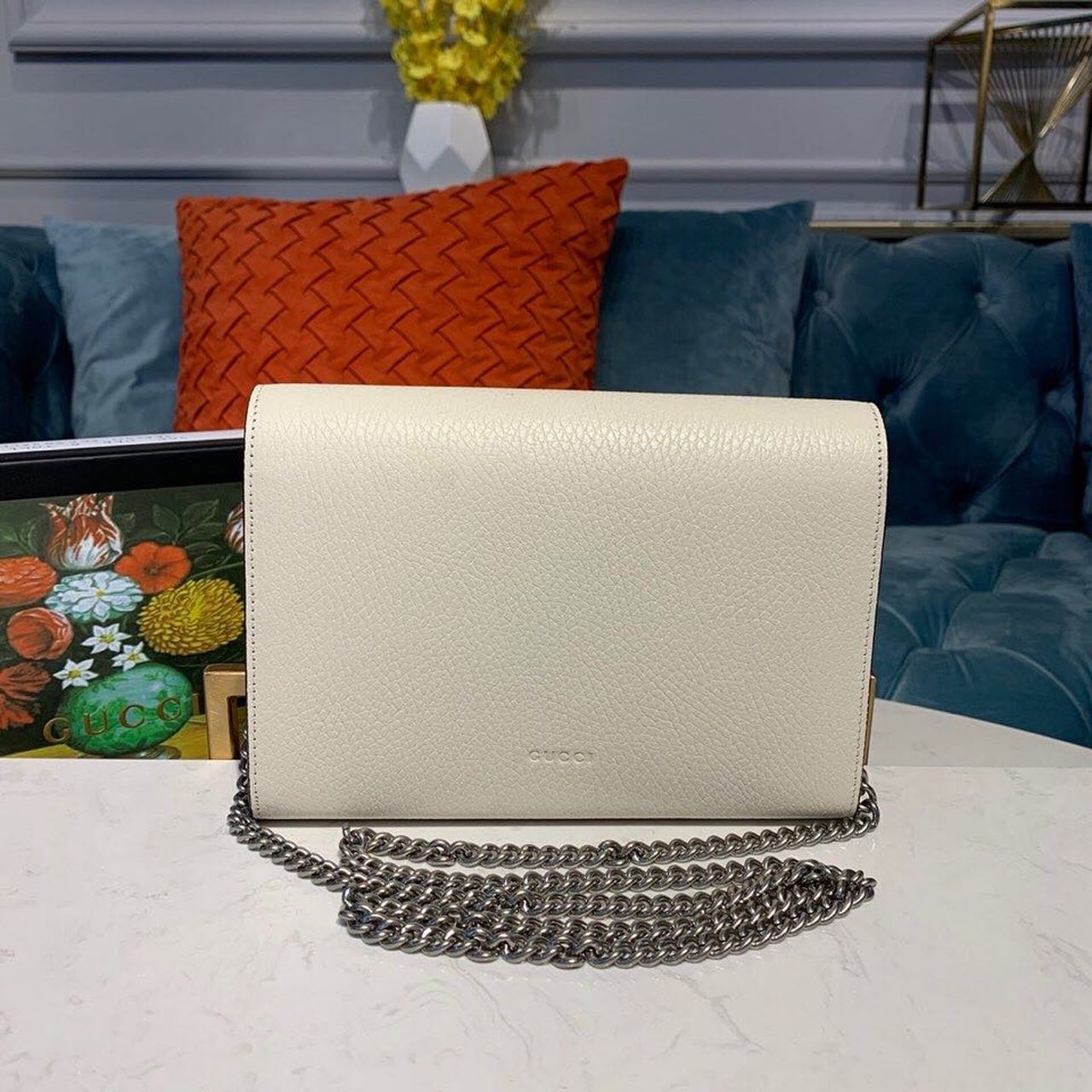 gg Dionysus Metal-Free Tanned 8in White Mini Chain Mini Bag