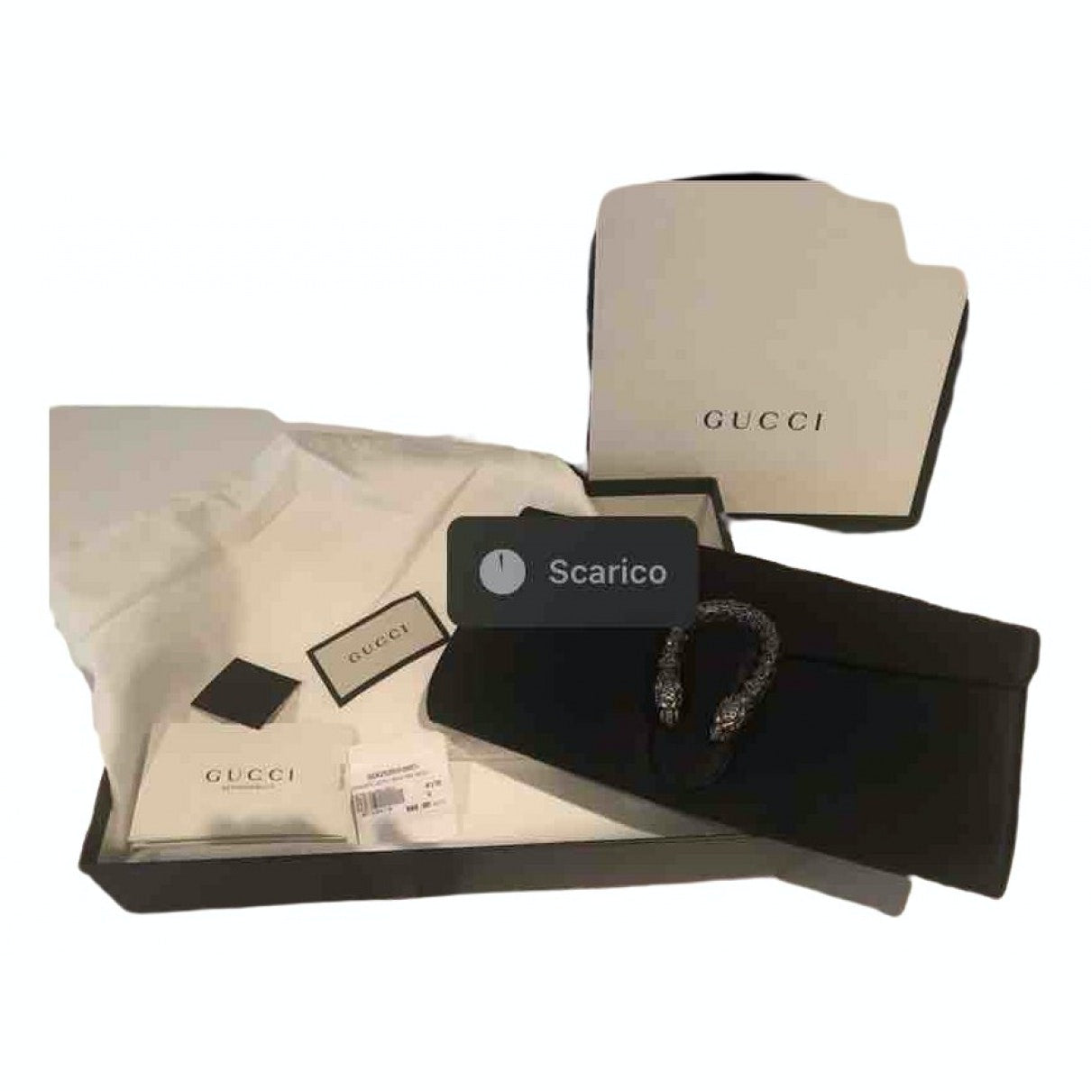 Gucci dionysus black silk clutch bag