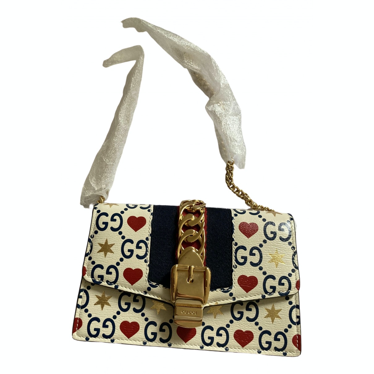 Gucci sylvie multicolour leather handbag