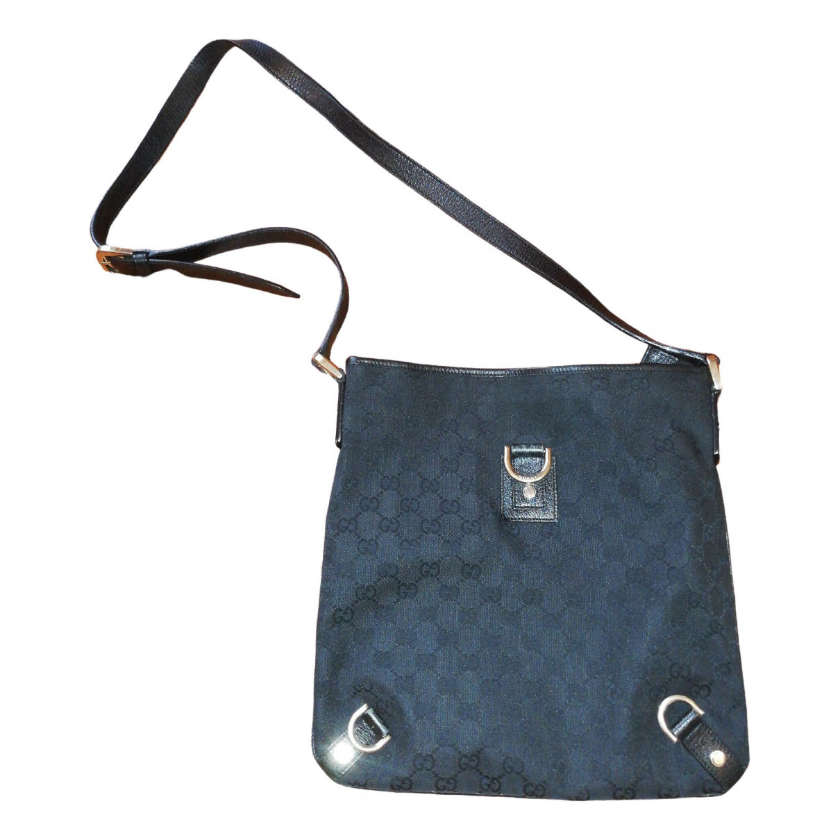 Gucci black cotton clutch bag