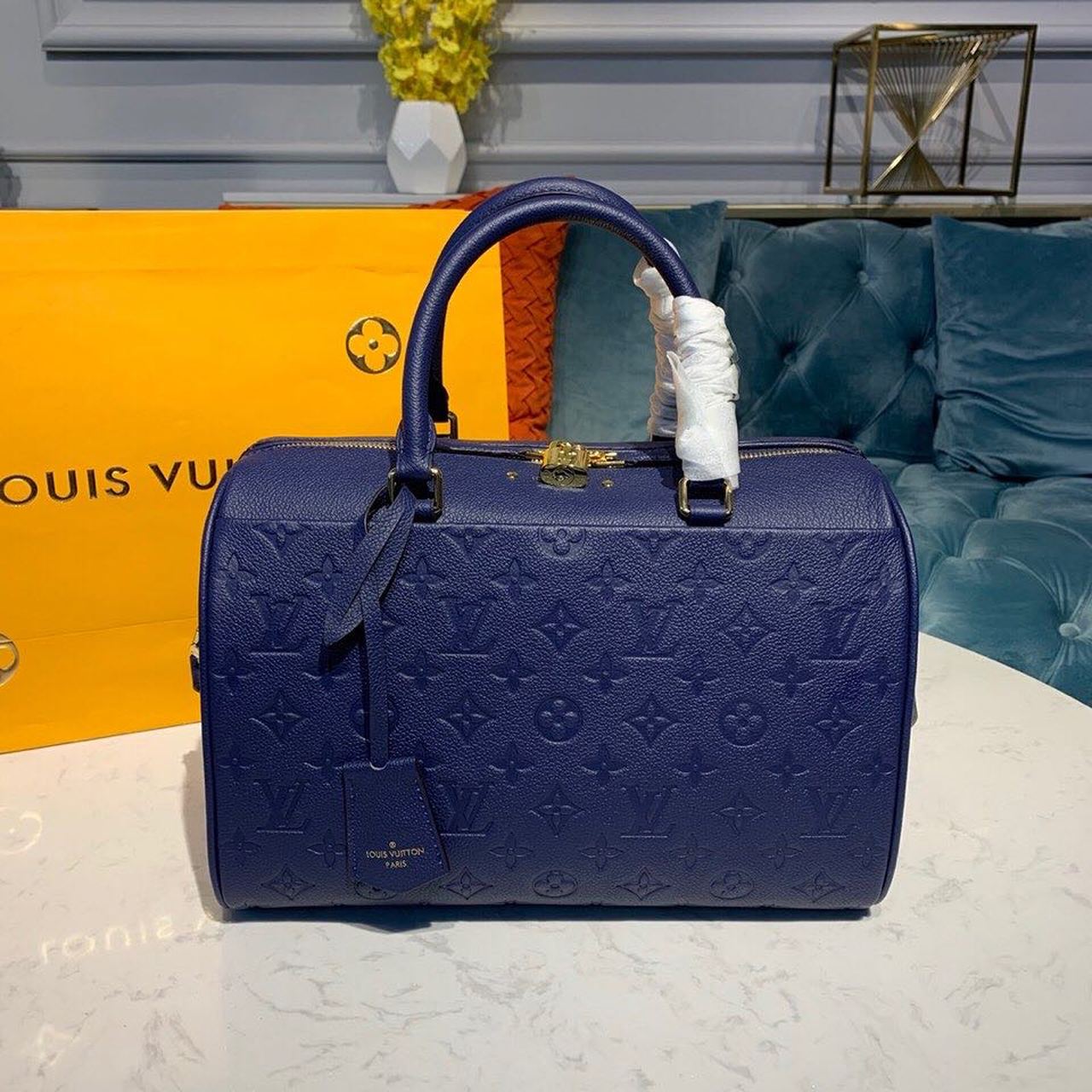 Top Quality Speedy Bandouliere Empreinte For Women Monogram Blue Crossbody Bag