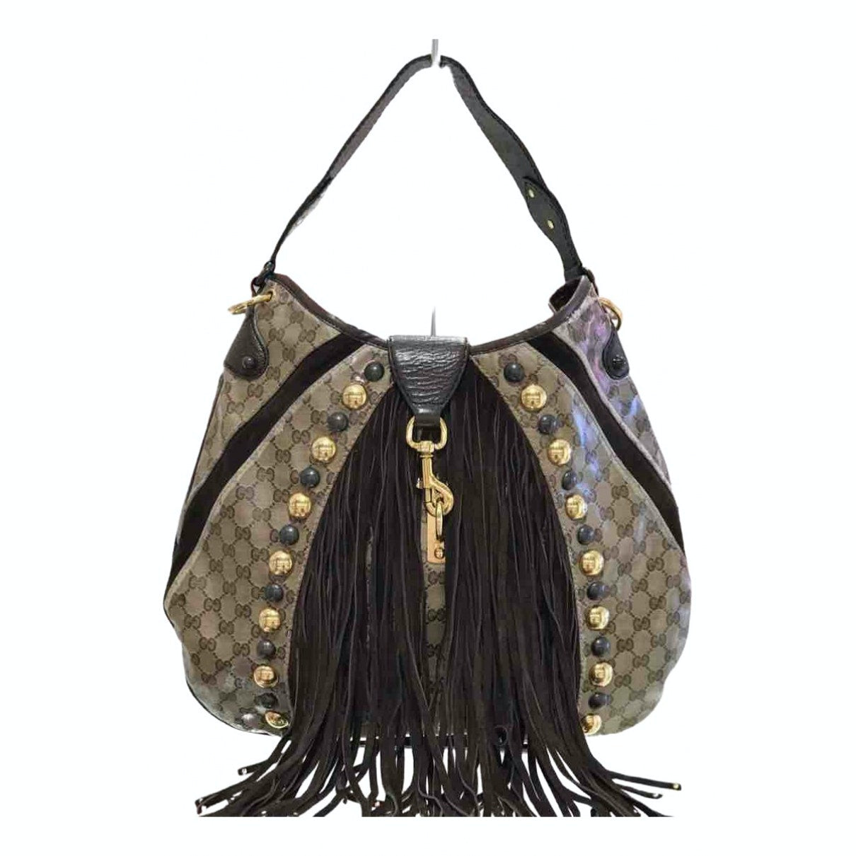 Gucci brown cloth handbag
