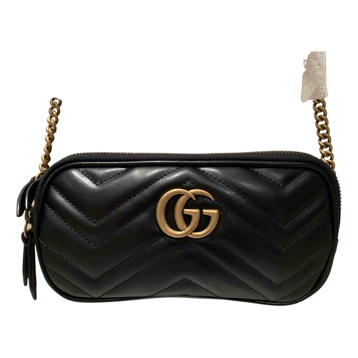 Gucci marmont black leather handbag