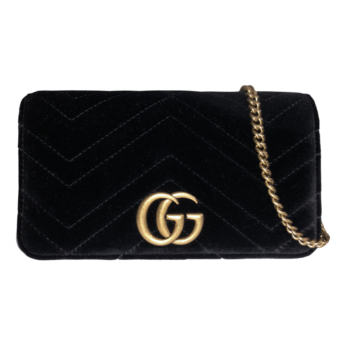 Gucci marmont black velvet handbag