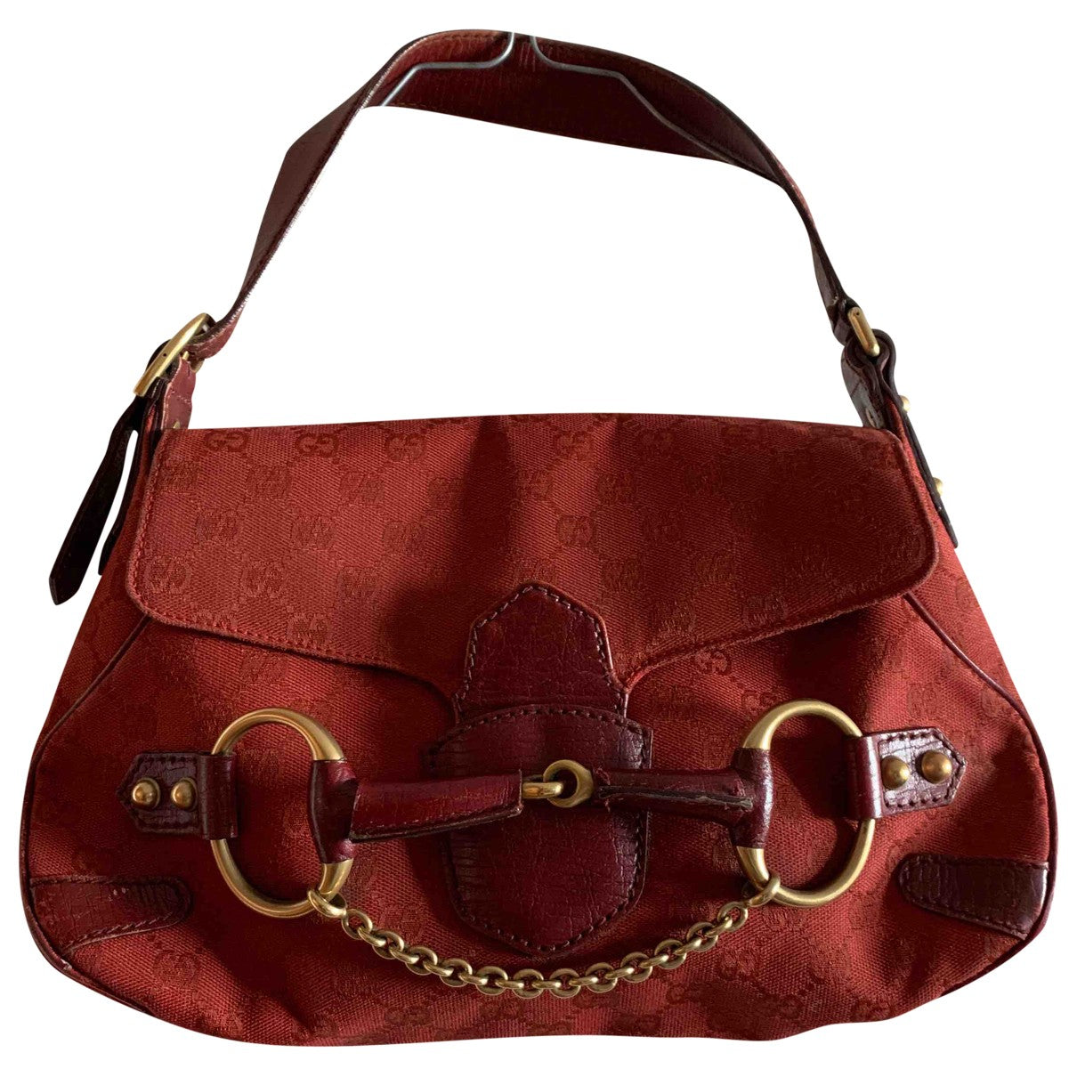 Gucci red cloth handbag