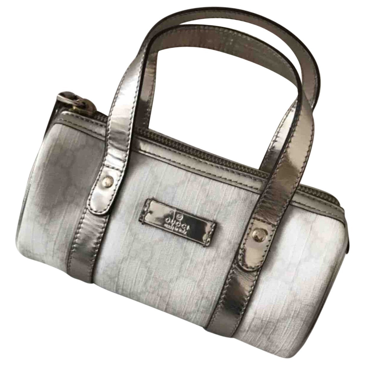 Gucci boston white cloth handbag