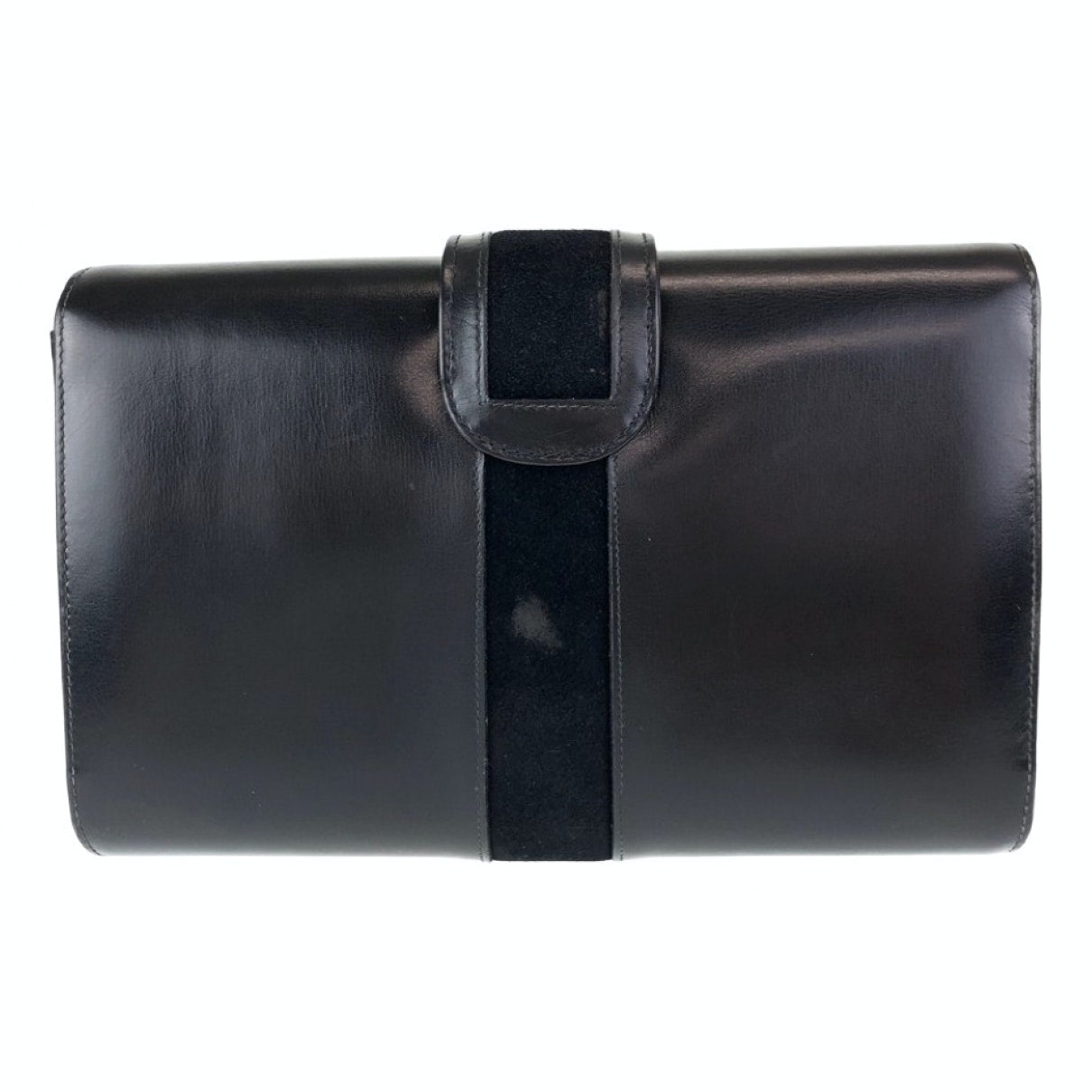 Gucci black leather clutch bag