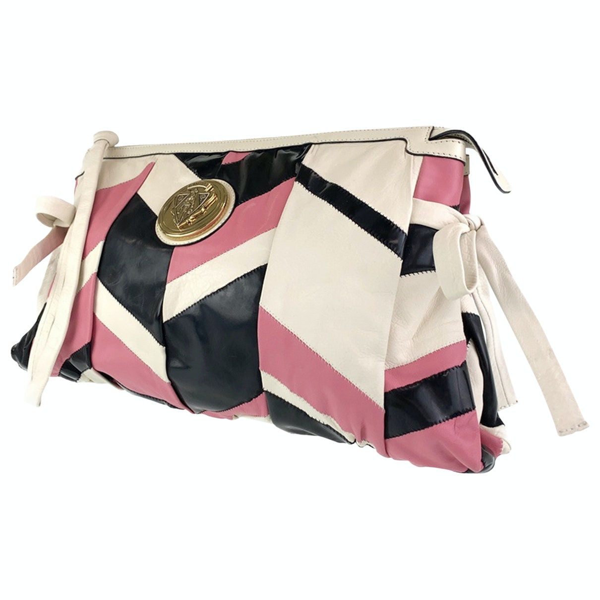 Gucci multicolour leather clutch bag