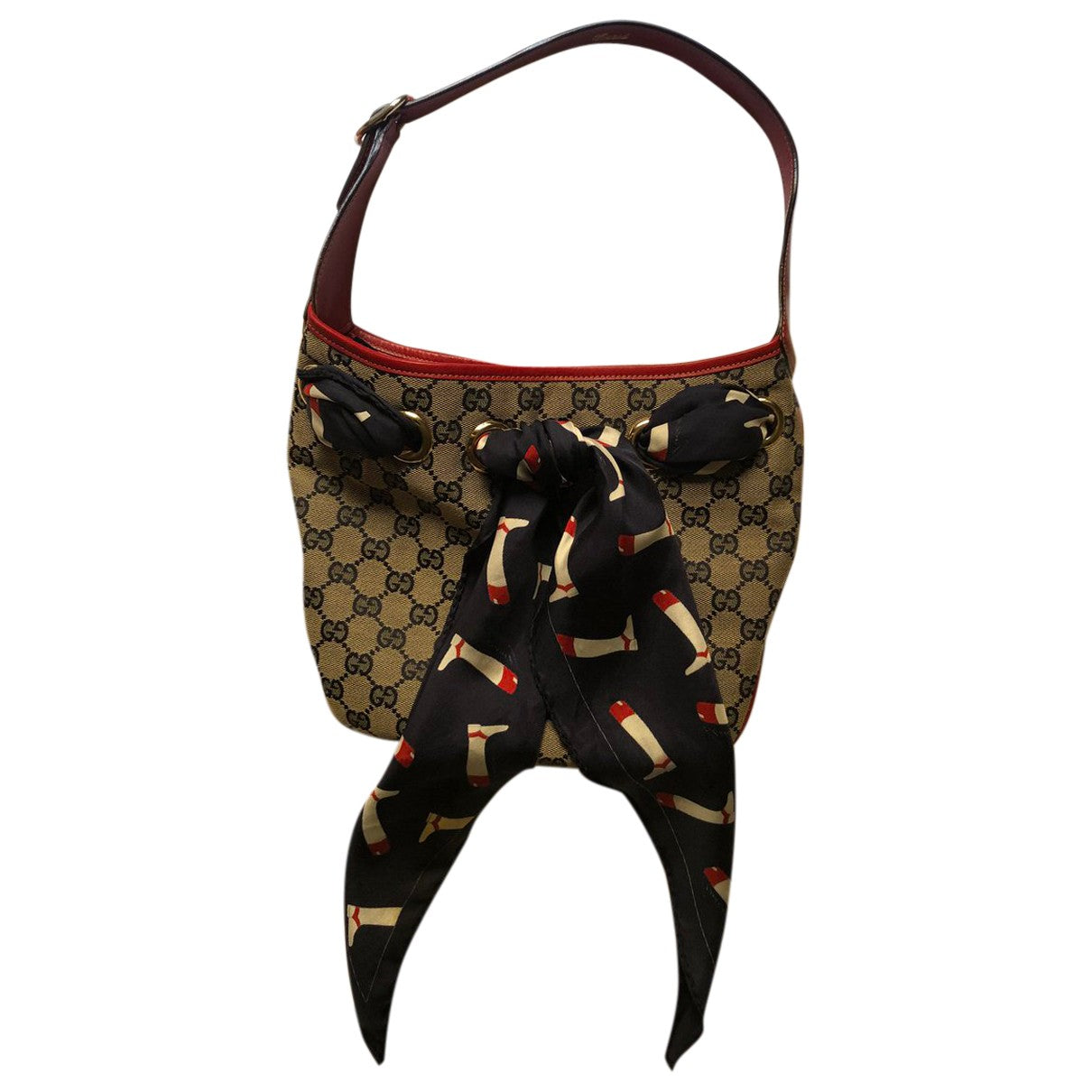 Gucci positano beige cloth handbag