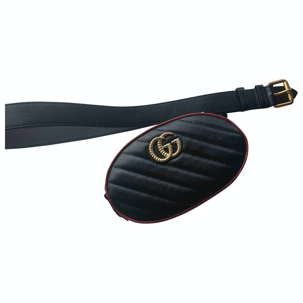Gucci marmont black leather handbag