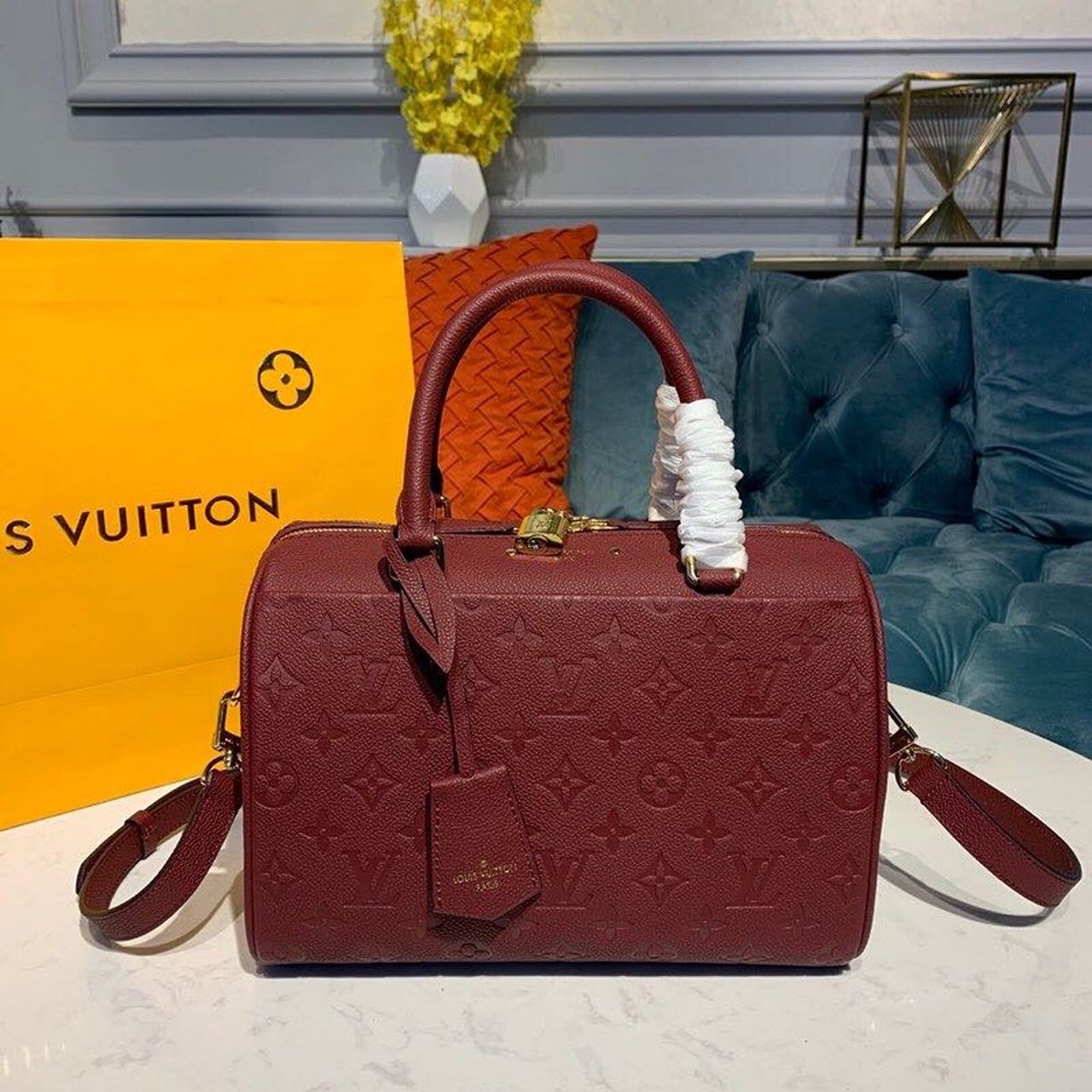 Top Quality Speedy Bandouliere Empreinte Burgundy For Monogram Crossbody Bag