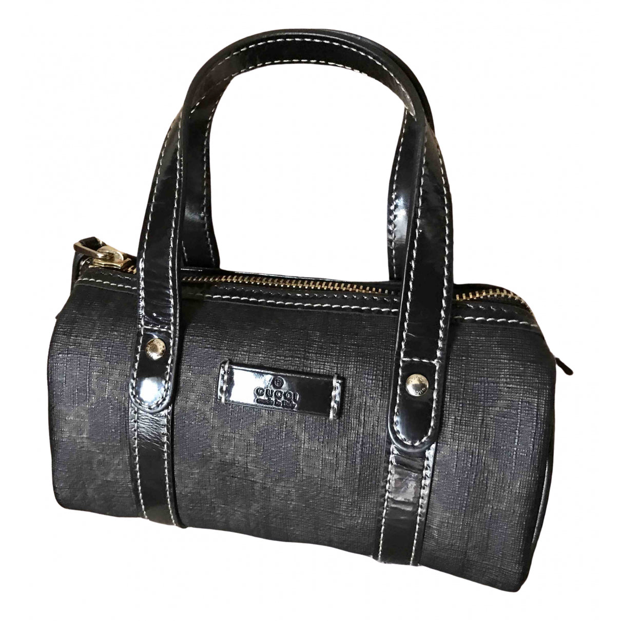 Gucci boston brown cloth handbag