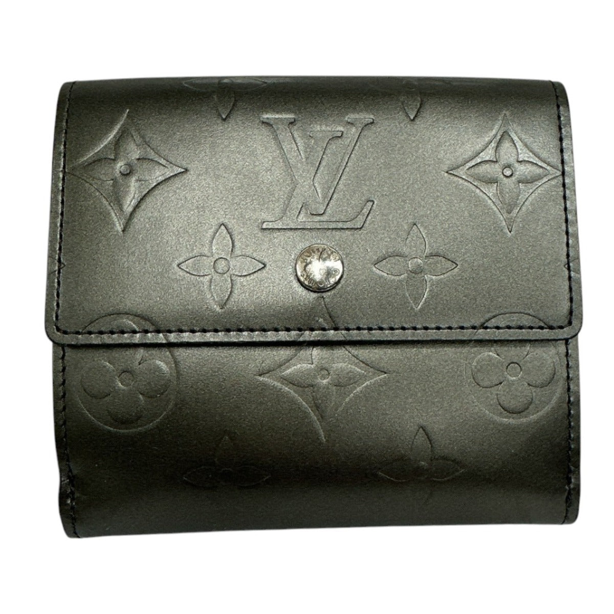 Louis Vuitton Bifold M65112 mat Noir Porte Monogram Wallet Case