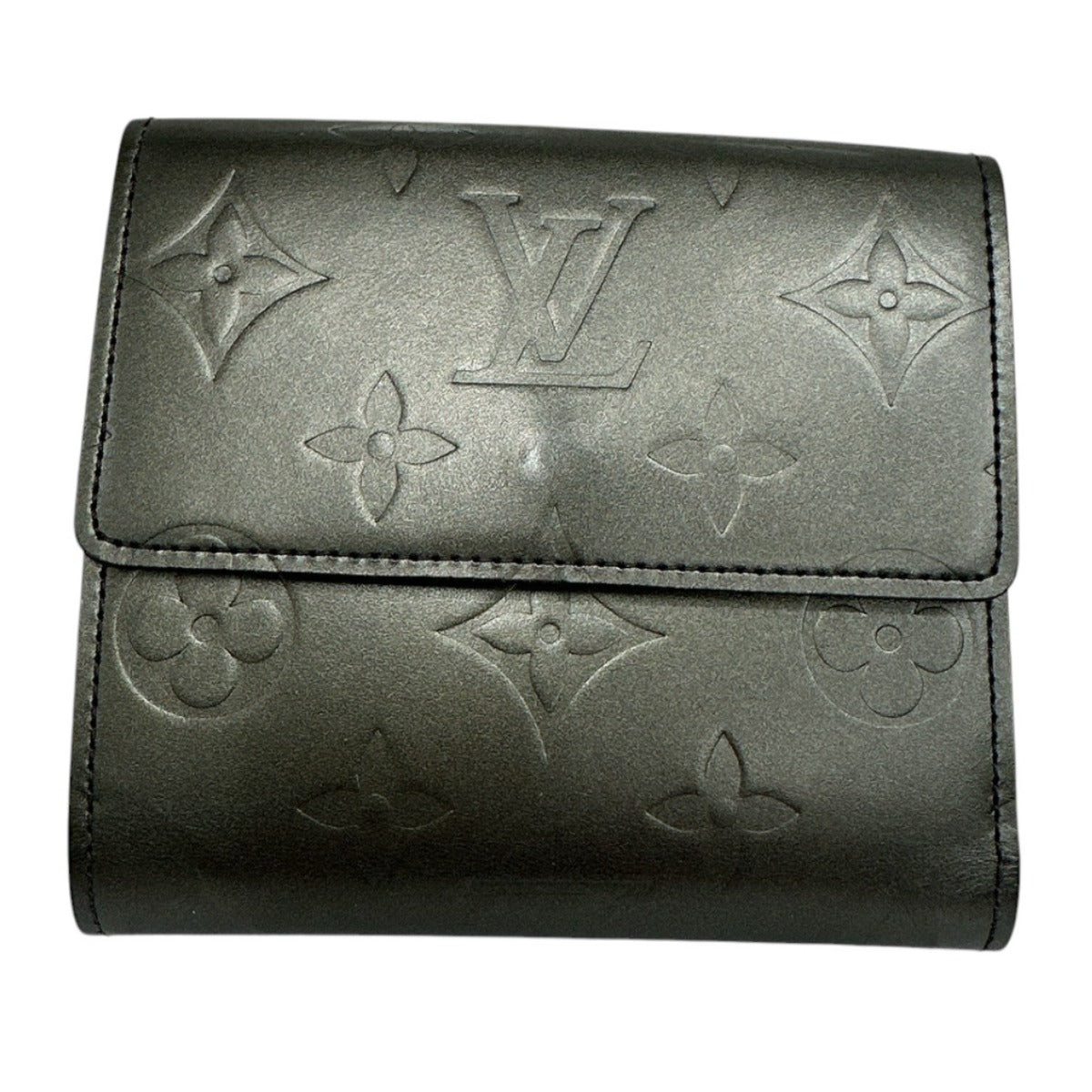 Louis Vuitton Bifold M65112 mat Noir Porte Monogram Wallet Case