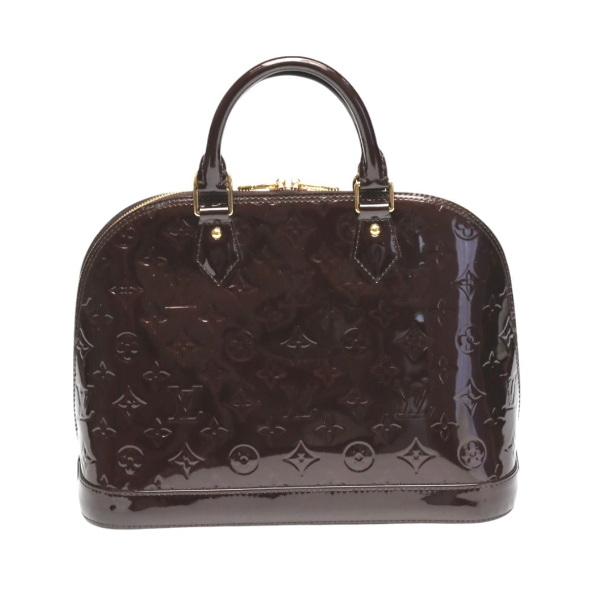 Louis Vuitton M91611 Vernis wine- Vernis Alma Monogram Red Handbag