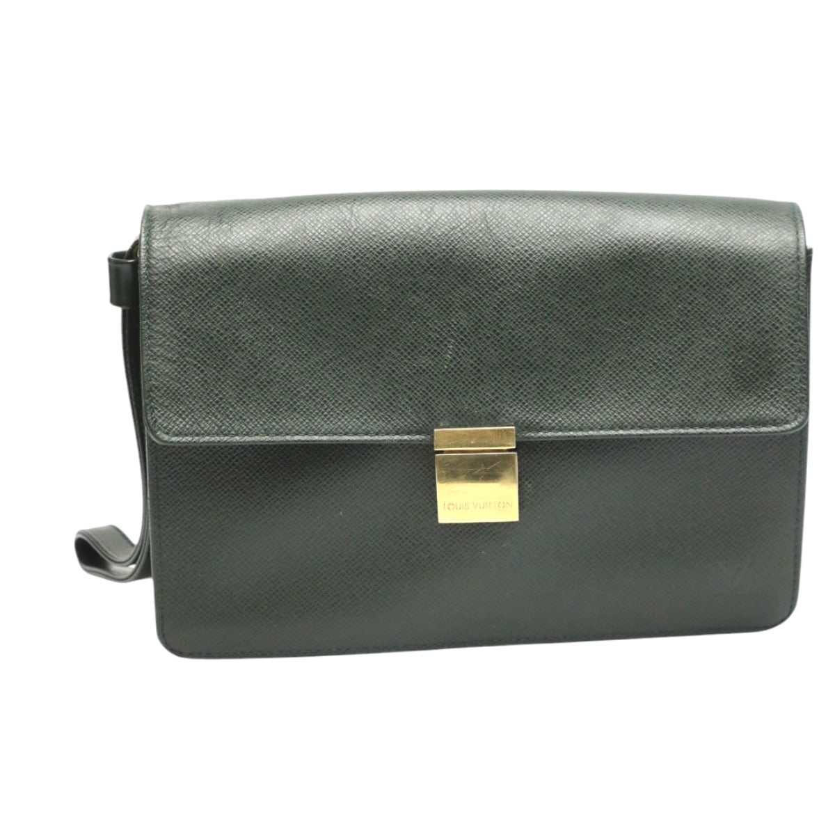Louis Vuitton business M30776 Taiga back Taiga Green Clutch Bag
