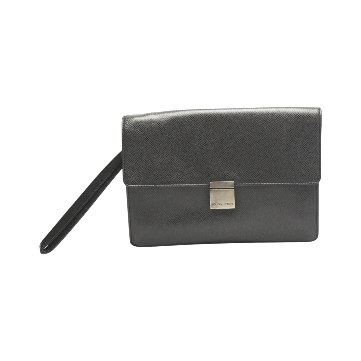 Louis Vuitton M30782 Taiga Selenga Black Clutch Bag