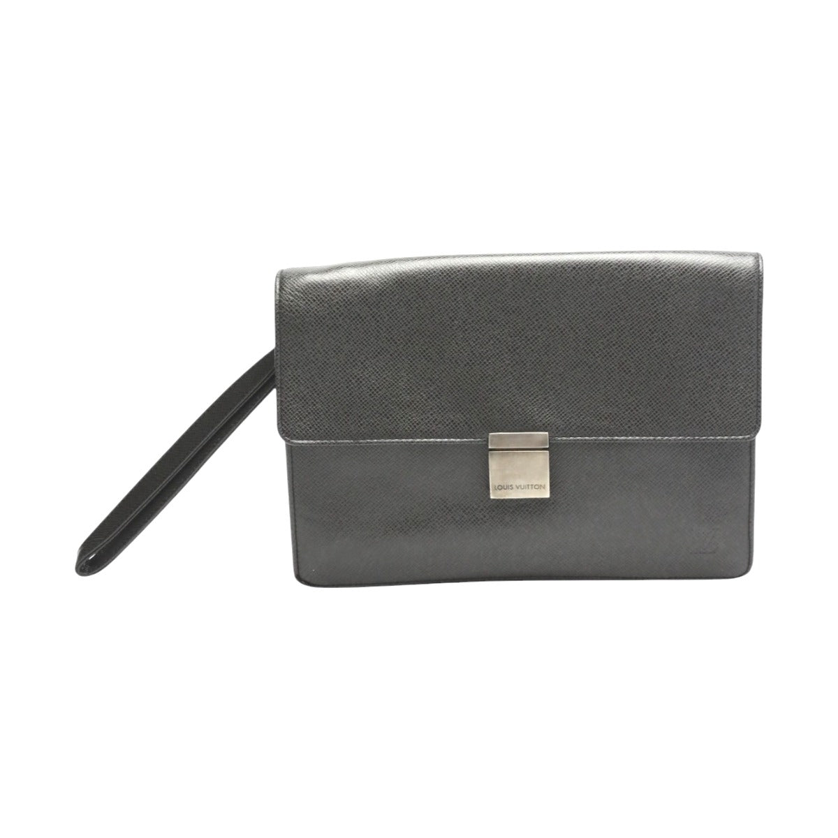 Louis Vuitton M30782 Taiga Selenga Black Clutch Bag