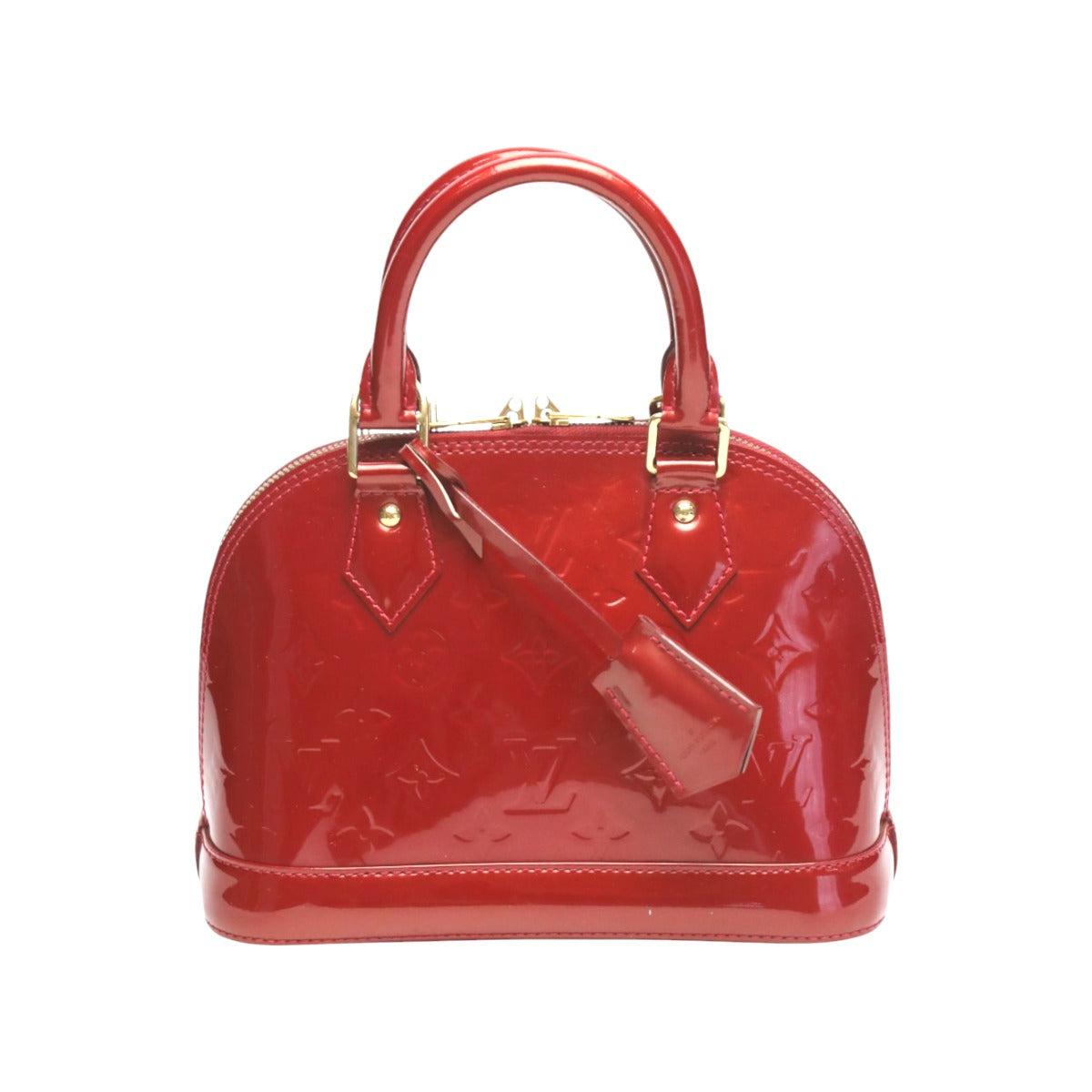 Louis Vuitton M90174 Vernis 2WAY Alma BB Monogram Red Handbag