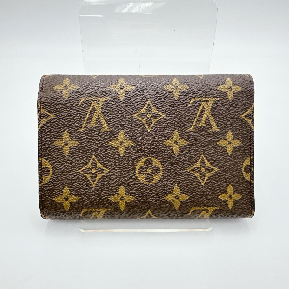 Louis Vuitton Tri-fold M61202 Tri-fold Porto Tresor Monogram Canvas Brown Wallet Case