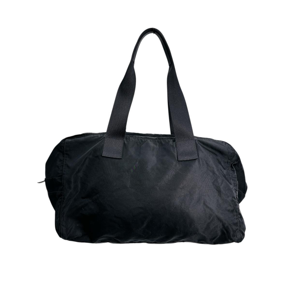 Boston Duffel Bag Plain Travel Bag Duffle Nylon Black