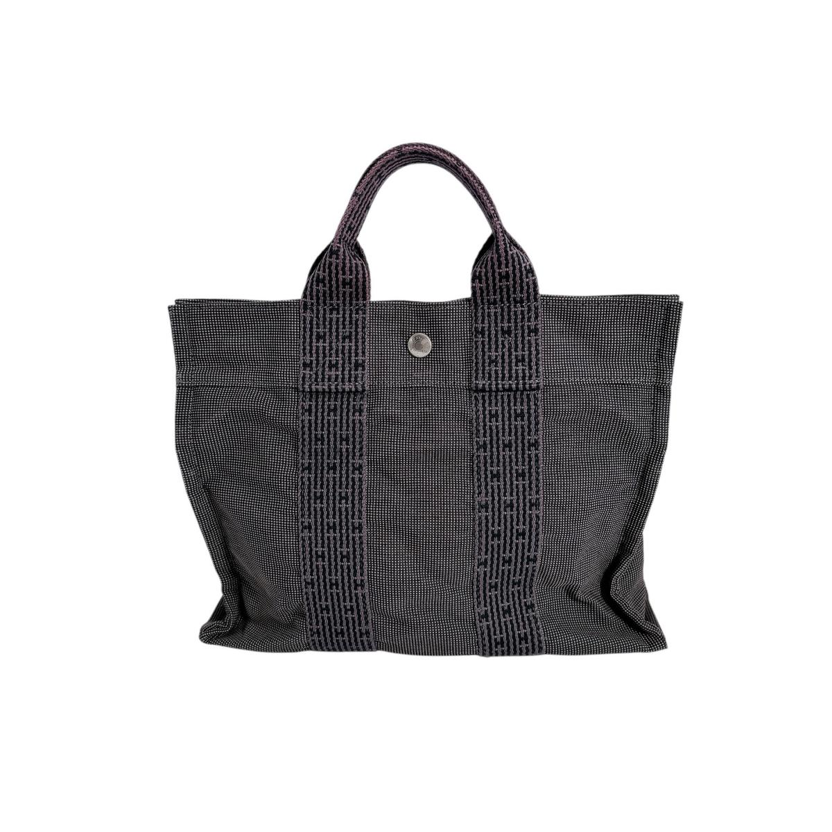 Hermes Tote Bag Her Linepm Canvas Gray 1120250707009 0